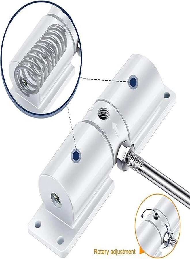 Renva Automatic Door Closer for Home & Garage - Adjustable Self Closing Mechanism with Safety Spring (Black) - Image 3